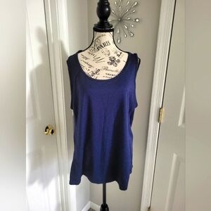 Women's Navy Blue Sleeveless Top